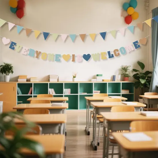 Everyone is Welcome Banner, First Day of School Large Classroom {4}