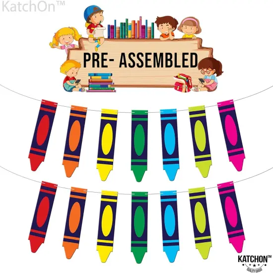 Crayon Banner for Back To School Decorations {2}