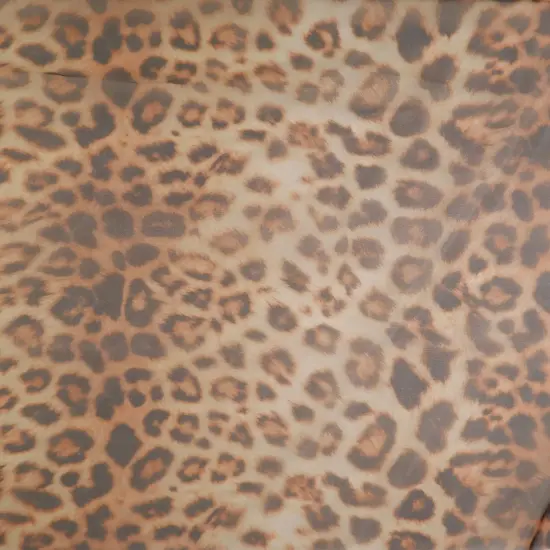 1 Yard Nylon Polyester Organza Animal Print Sheer Lightweight Woven Fabric 58/59" Width BROWN {1}