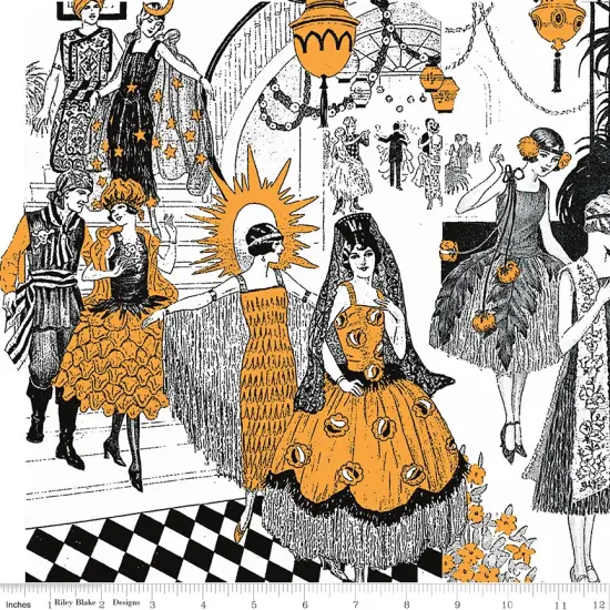 Costume Collage in White (cd16005-white) | Costume Maker's Act II | J Wecker Frisch | Riley Blake {1}