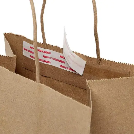 Tamper Resistant Take Out Shopping Bags Jumbo 12" x 9" x 15 3/4" {4}