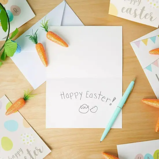 36x Happy Easter Blank Greeting Cards with Envelopes, 6 Assorted Design, 4x6 In {2}