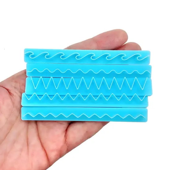 Clay Decorative Edge Cutters, 5 Different Line Styles, Zigzag Waves & Curved, Adorabilities {3}
