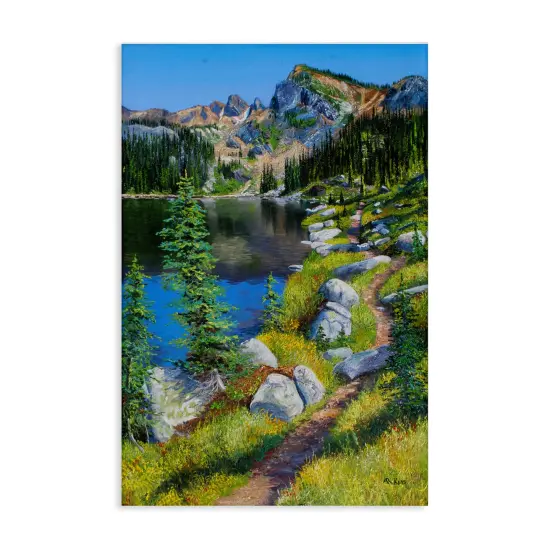 Stupell Industries Alpine Lake Landscape Canvas Wall Art Design by Andrew Kiss {1}