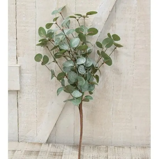 18" Green Crisp Air Eucalyptus Bush with Fabric-Covered Wire Stem {2}