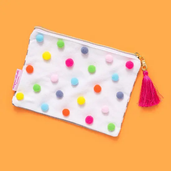 RAINBOW POM POM POUCH {3}