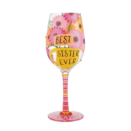 Enesco Lolita Best Sister Ever Wine Glass {1}