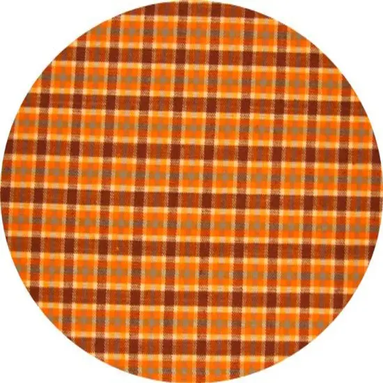 1 Yard Cotton Yarn Dyed Brushed or Flat Orange/Brown Width 40/42" Apparel Fabric {1}