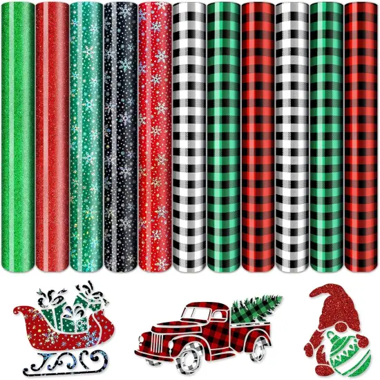 Christmas Heat Transfer Vinyl, 11 Sheets {1}