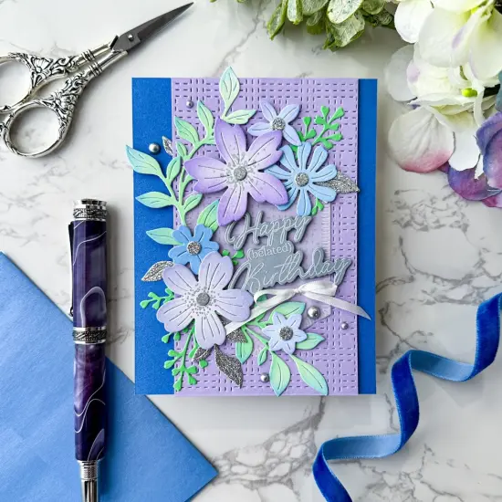 Pinkfresh Studio Stencils 5/Pkg-Fresh Florals {4}