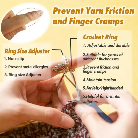 8 Pack Adjustable Crochet Yarn {2}