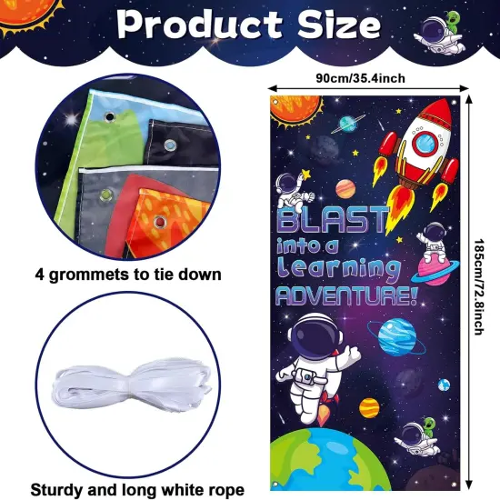 Welcome Back to School Door Cover Banner Outer Space Classroom Decoration {2}
