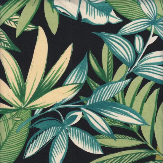 1 Yard 100% Polyester CEY Tropical Print Fabric 58/59" Wide BLACK {1}