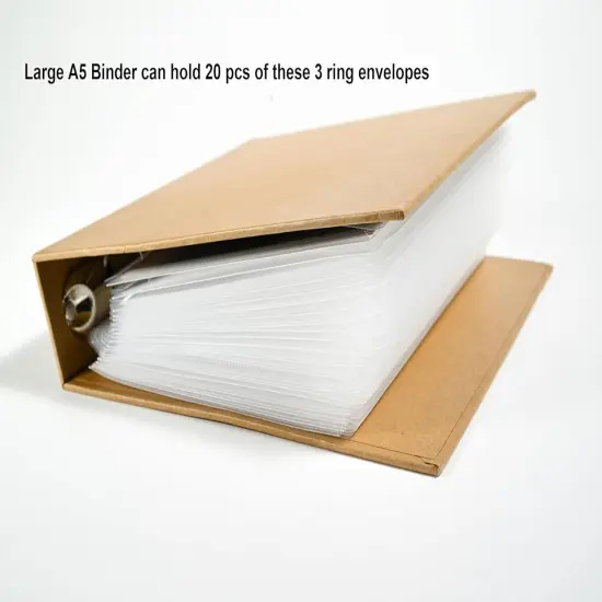 3 Ring Binder Pockets Clear Pouches {5}