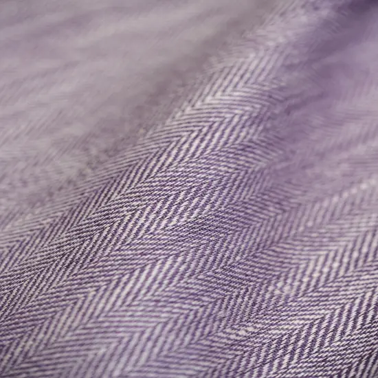 1 Yard Linen Novelty Herringbone Yarn Dyed Fabric Lilac Color 54 Inch Width {4}