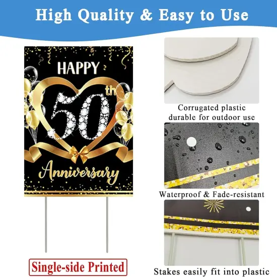 50th Anniversary Yard Sign Decoration {3}