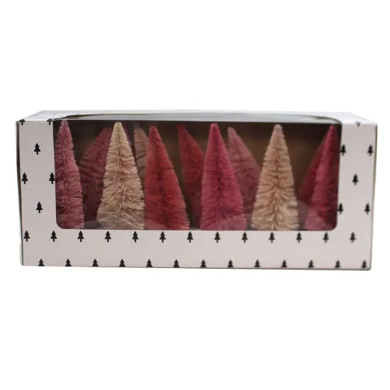 Cody Foster 6.0 Inch Pink Hue Trees Christmas Decorative Tree Set , Christmas Decor Bottle Brush Valentine's Day {3}