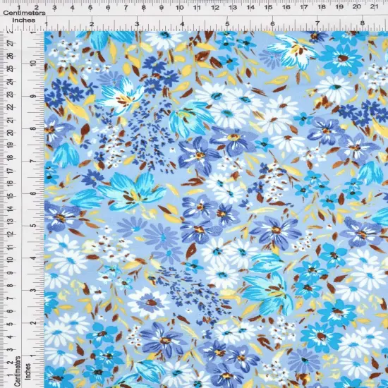 Cey Ditsy Floral Woven Fabric 100% Polyester 58/59" Wide BLUE {4}