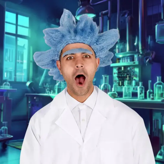 Mad Scientist Adult Costume Wig with Unibrow | One Size {3}