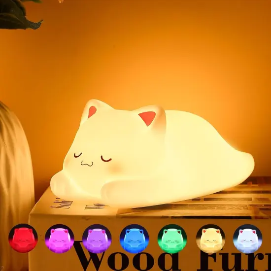 16 Colors Cute Cat Lamp {1}