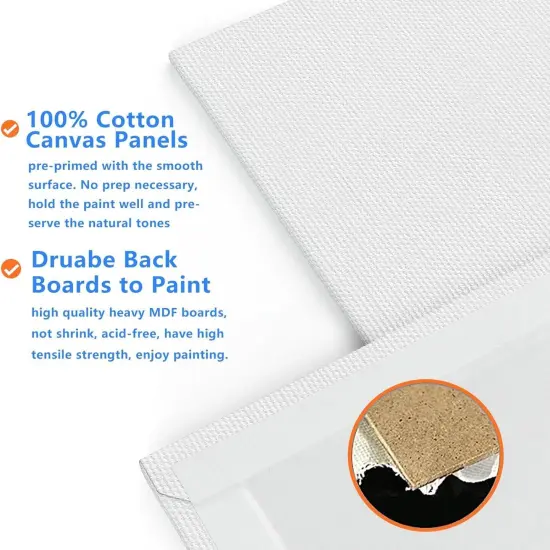 8 Pack (8x10) Pre Drawn Canvas Boards, Canvas Painting Set for Adults {4}