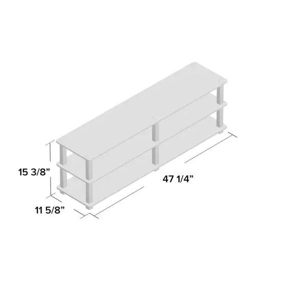 Espresso Black Composite Wood Shoe Rack with 3 Shelves and 18 Pairs Capacity {3}