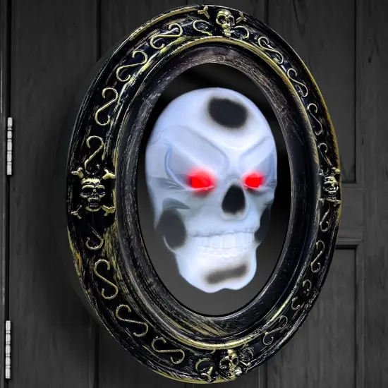 Halloween Animatronic Talking Haunted Mirror with Creepy Sound and Light {1}