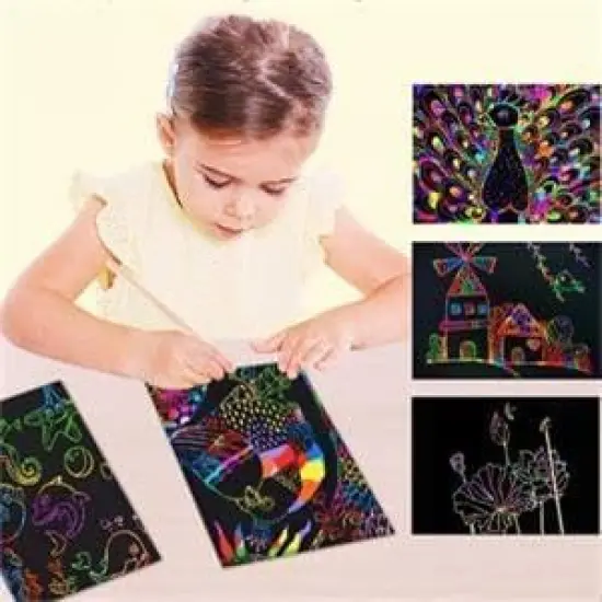 Scratch Art Paper Rainbow {2}