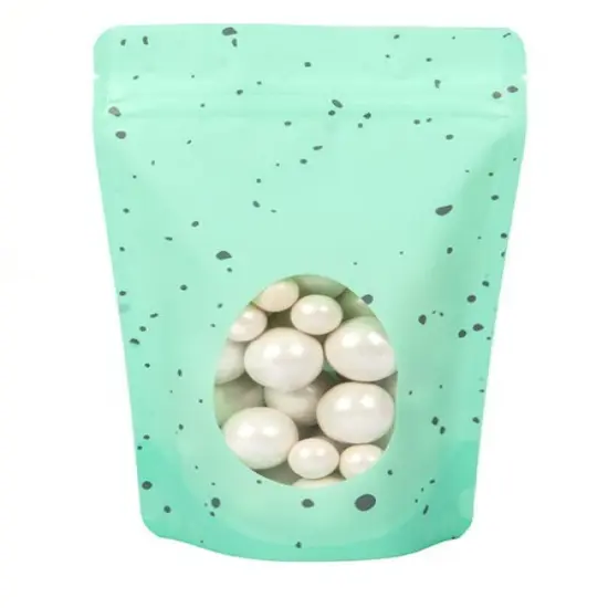 Robin's Egg Speckled Egg Stand Up Zipper Pouch 5 1/8" x 3 1/8" x 8 1/8" 25 pack ZBGSW3ER {1}