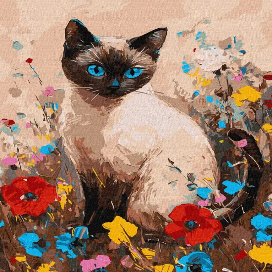 Painting by Numbers kit Kitty in flowers KHO6694 {3}
