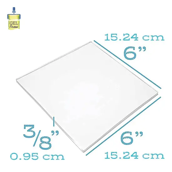 Gel Press Printing Plate - Square, 6" x 6" {1}