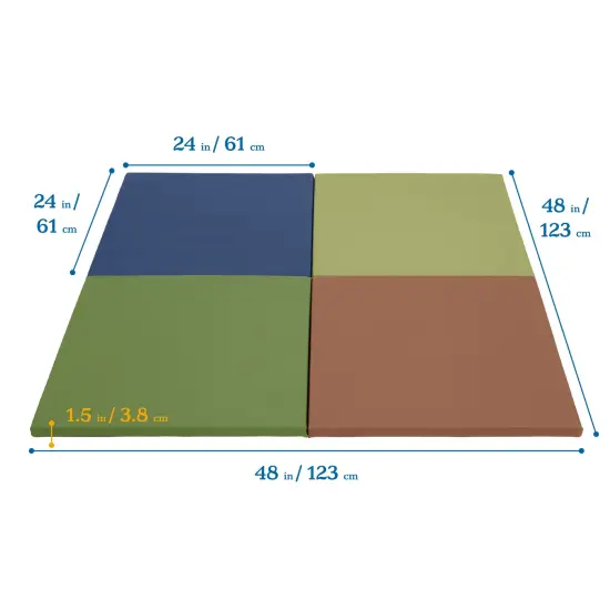 Play Patch Activity Mat Squares, Modular Playmat, 4-Pack Earthtone {2}