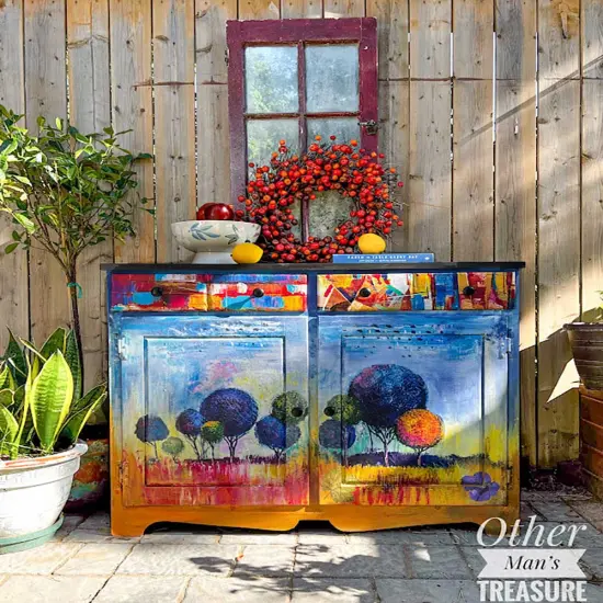 Redesign A1 Decoupage Rice Paper (Mulberry Tissue Paper) &ndash; Expressive Trees - 23.4&Prime;X33.1&Prime; {5}