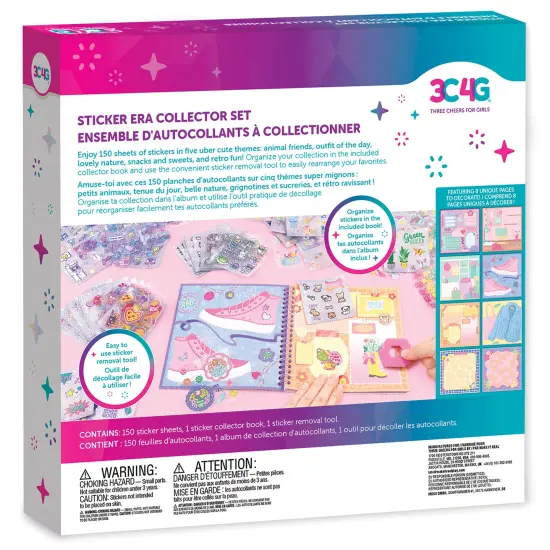 3C4G: I'm In My Sticker Era Collector Set - 150 Sheets, 1400+ Stickers In 5 Adorable Themes, Collection Book & Tool, Three Cheers For Girls, Kids 6+ {3}