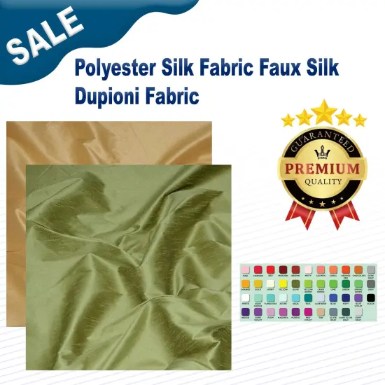 Polyester Silk Fabric Faux Silk Dupioni Fabric Yellow {3}