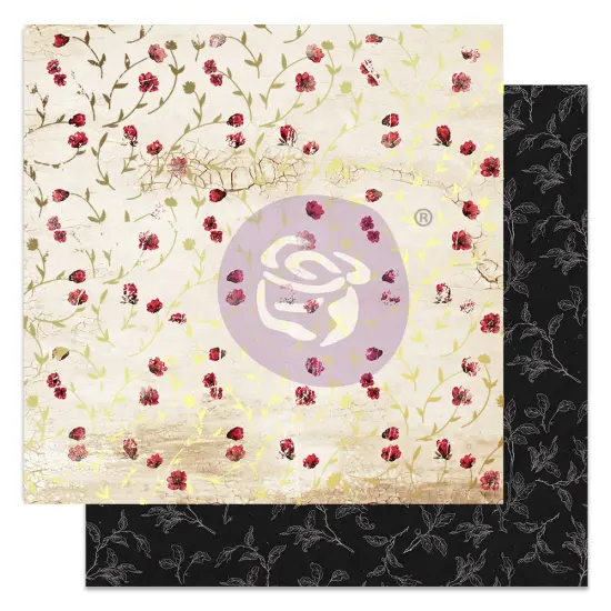 Magnolia Rouge Collection 12x12 Sheet - Tiny Magnolia Blooms - 10 sheet 12"x12", w foil details {1}