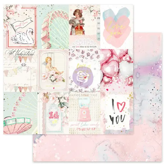 Love Notes Collection 12x12 Sheet - Pinky Promise - 10 sheet 12"x12" w foil details {1}