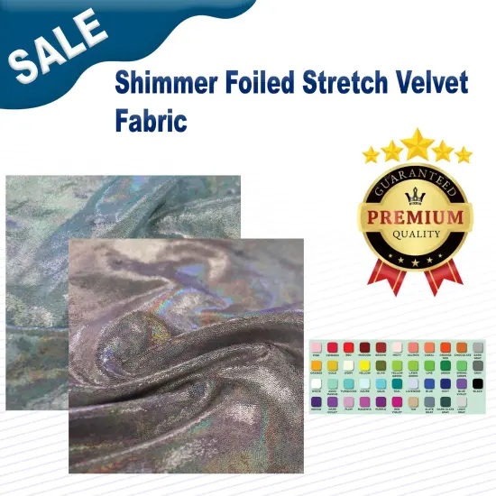 Legacy Foiled Stretch Velvet Fabric Kelly/Kelly {2}