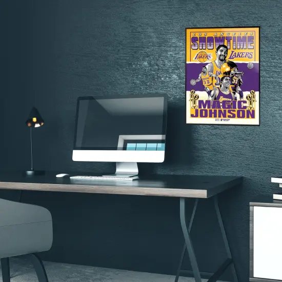 Phenom Gallery Los Angeles Lakers "Showtime" Magic Johnson Deluxe Framed Serigraph Print {5}