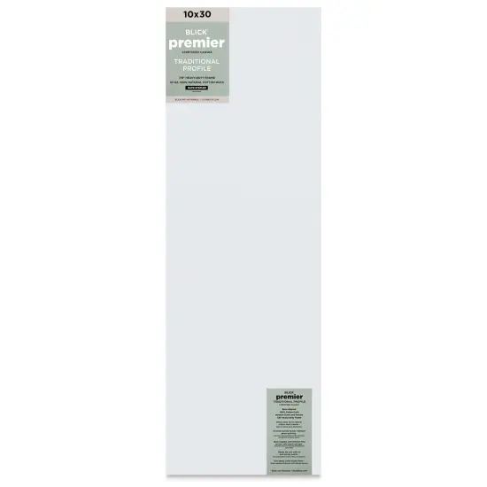 Blick Premier Stretched Cotton Canvas - Traditional Profile, Back-Stapled, 10" x 30" {1}