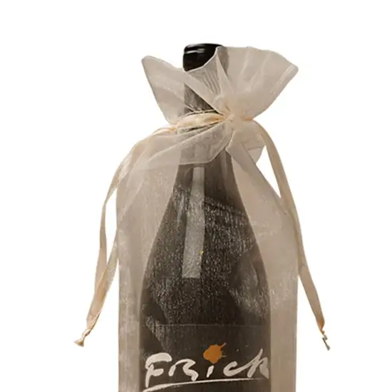 Elegant Plain Organza Wine Bags 6"x15" {5}