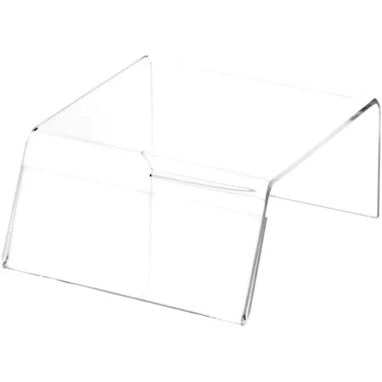 Plymor Clear Acrylic Sign-Holder Display Riser, 2.25" H x 4.5" W x 5.25" D (1/8" thick) (2" x 4.5" Sign) {1}