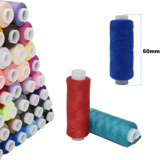 60 Color Polyester Threads - 250 Yard Per Spools Sewing Kit {3}