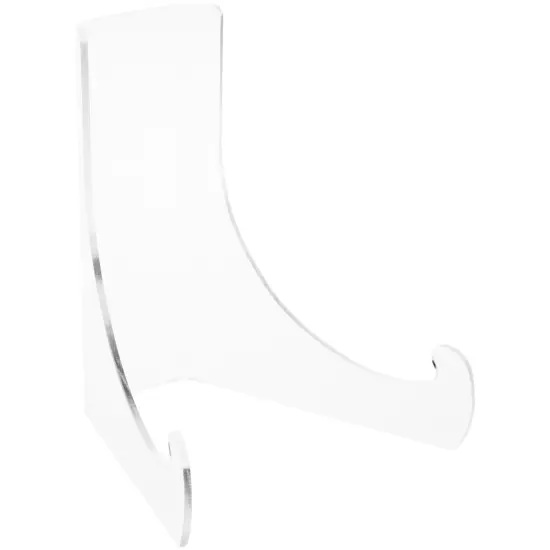 Plymor Clear Acrylic Flat Back Easel with Deep Support Ledges, 6" H x 5.125" W x 5" D {1}