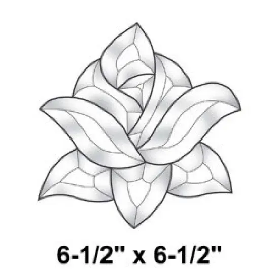 6-1/2" x 6-1/2" Exquisite Clear Glass Bevel Cluster EC561 {2}