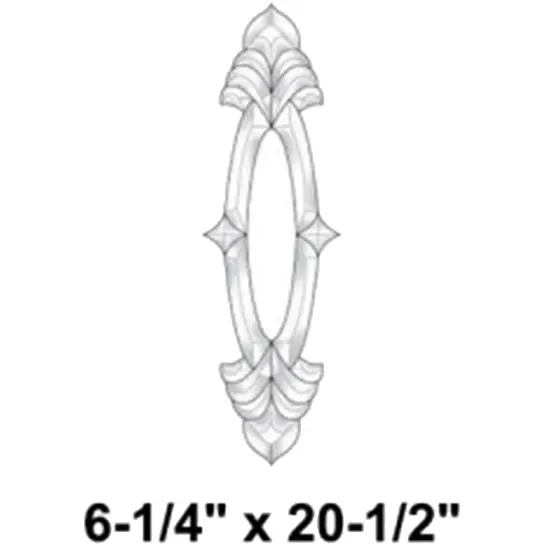 6-1/4" x 20-1/2" Exquisite Clear Glass Bevel Cluster EC595 {2}