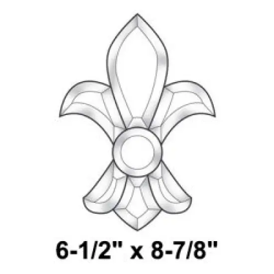 6-1/2" x 8-7/8" Exquisite Clear Glass Fleur D'Lis Bevel Cluster EC615 {2}
