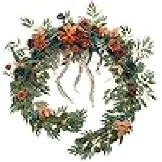 Fall Wedding Arch Flowers, Eucalyptus & Rose, Artificial Floral Garland for Mantle {1}