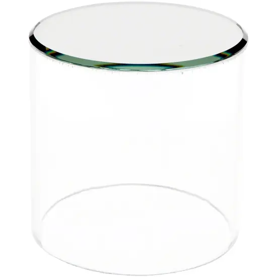 Plymor Clear Acrylic Cylinder Display Riser with Mirror Top, 4" H x 4" D {1}