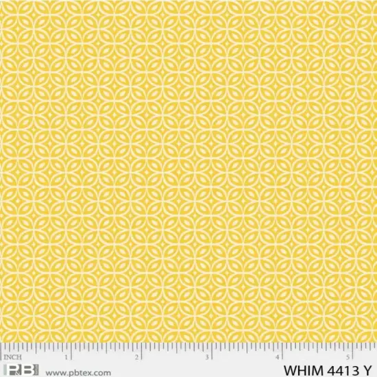 Yellow Whimsy Optic 44"/45" Fabric Per Yard {1}